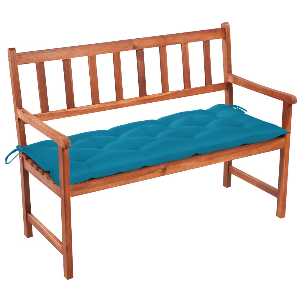 Tuinbank met kussen 120 cm massief acaciahout