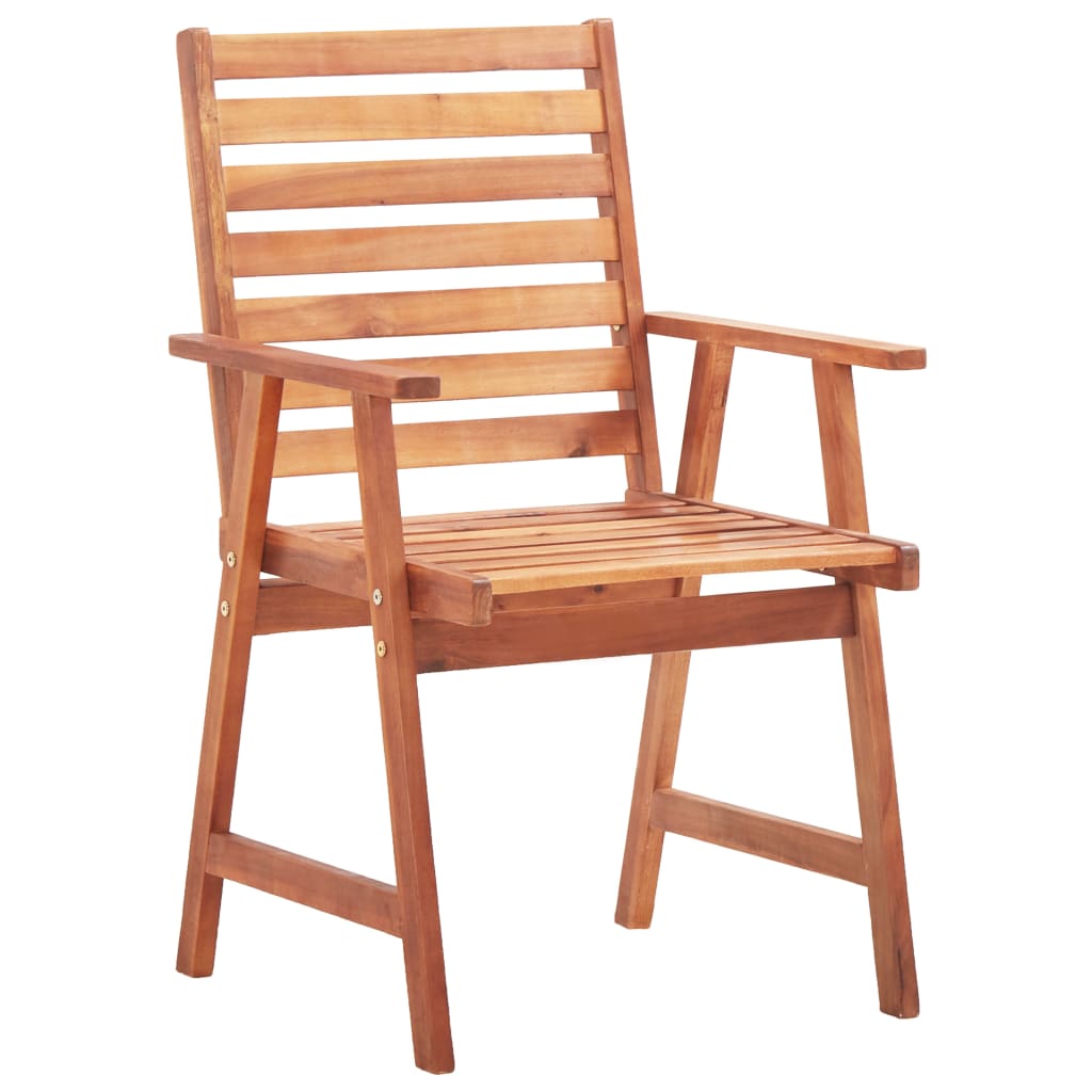 Tuinstoelen 3 st met kussens massief acaciahout – afbeelding 3