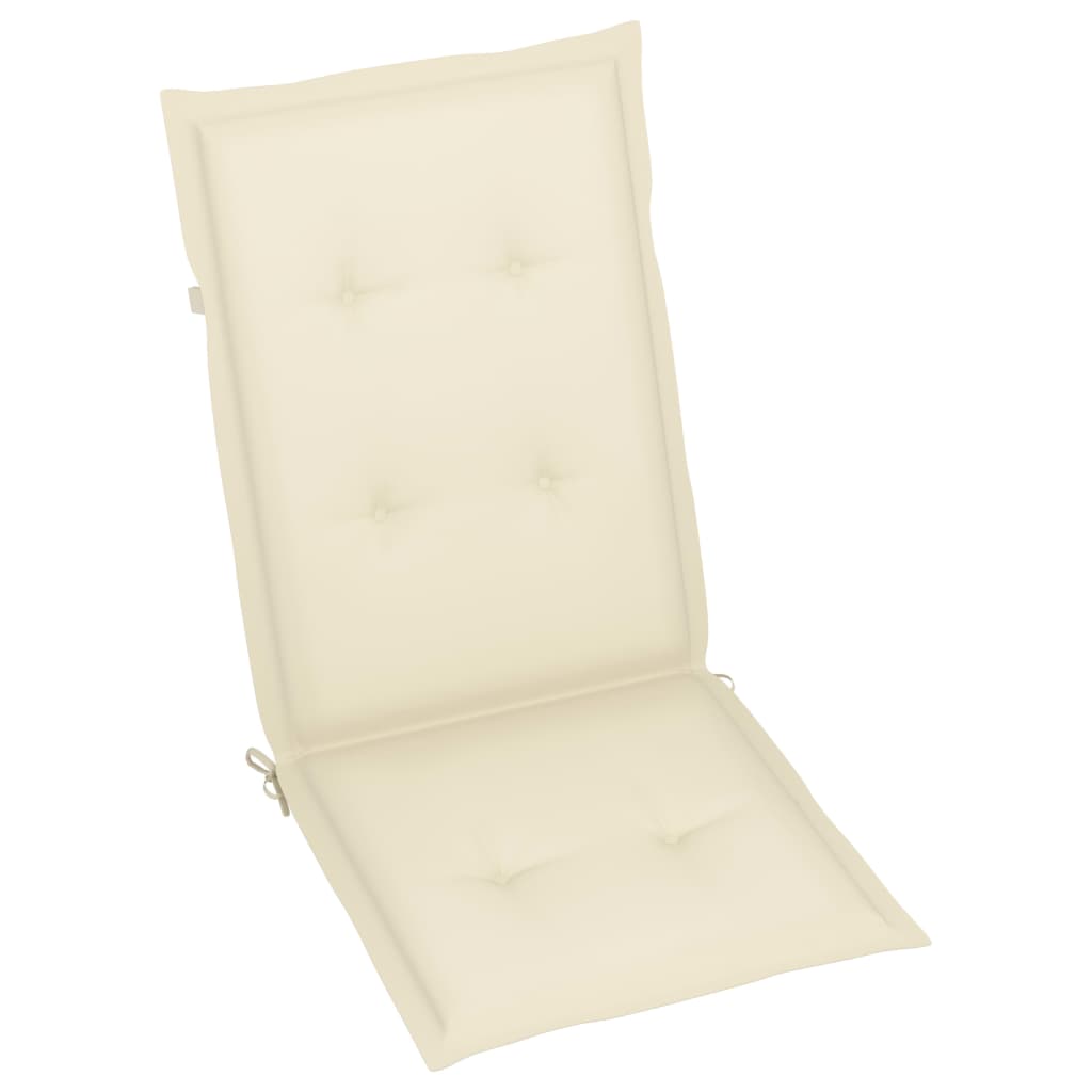 Tuinstoelen 2 st verstelbaar met kussens massief acaciahout – afbeelding 7