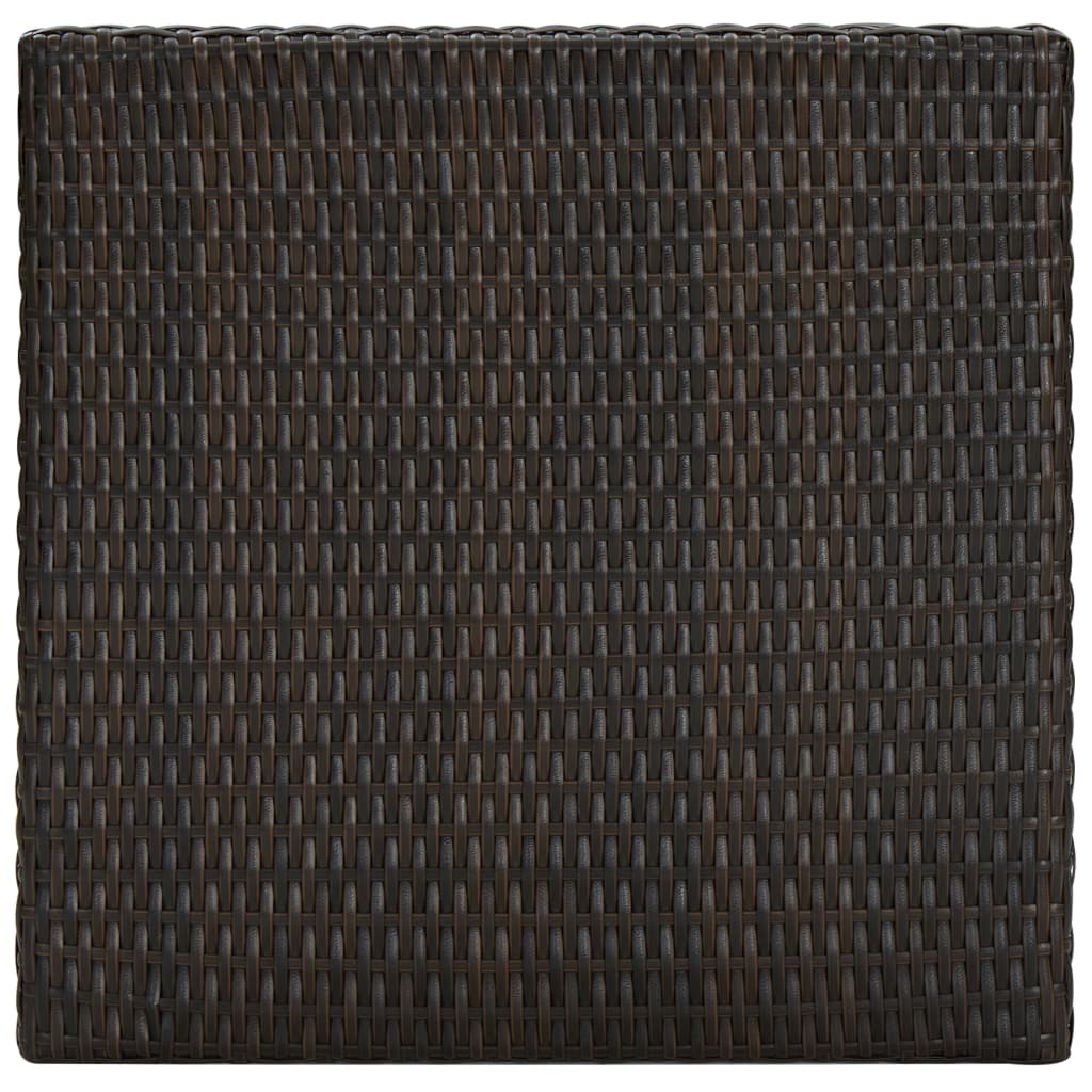 5-delige Tuinbarset met armleuningen poly rattan bruin – afbeelding 12