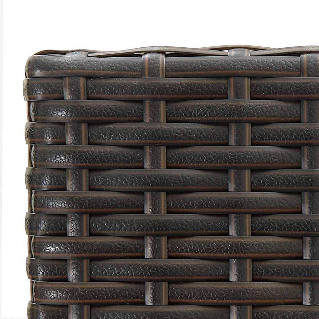 5-delige Tuinbarset met armleuningen poly rattan bruin – afbeelding 8