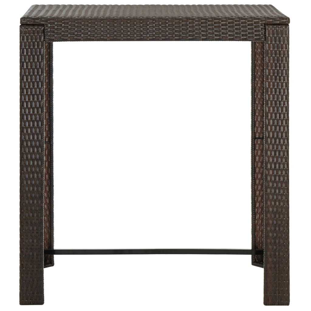 5-delige Tuinbarset met armleuningen poly rattan bruin – afbeelding 10