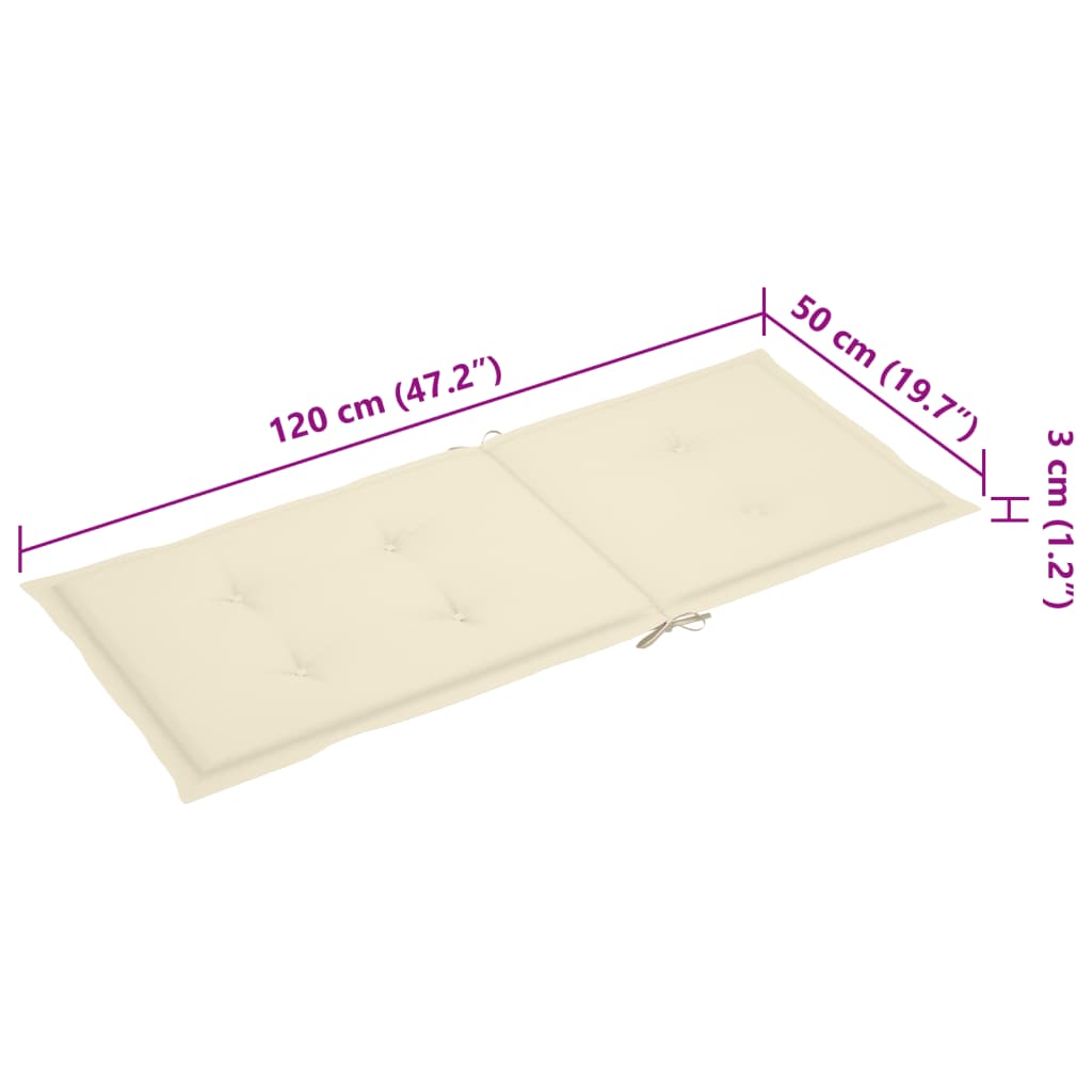 Tuinstoelen 4 st verstelbaar met kussens massief acaciahout – afbeelding 11