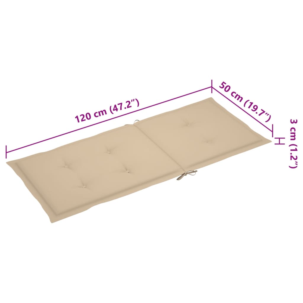 Tuinstoelen 4 st verstelbaar met kussens massief acaciahout – afbeelding 11