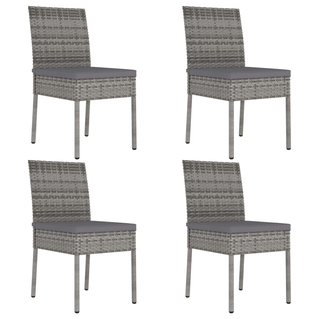 5-delige Tuinset poly rattan grijs – afbeelding 6