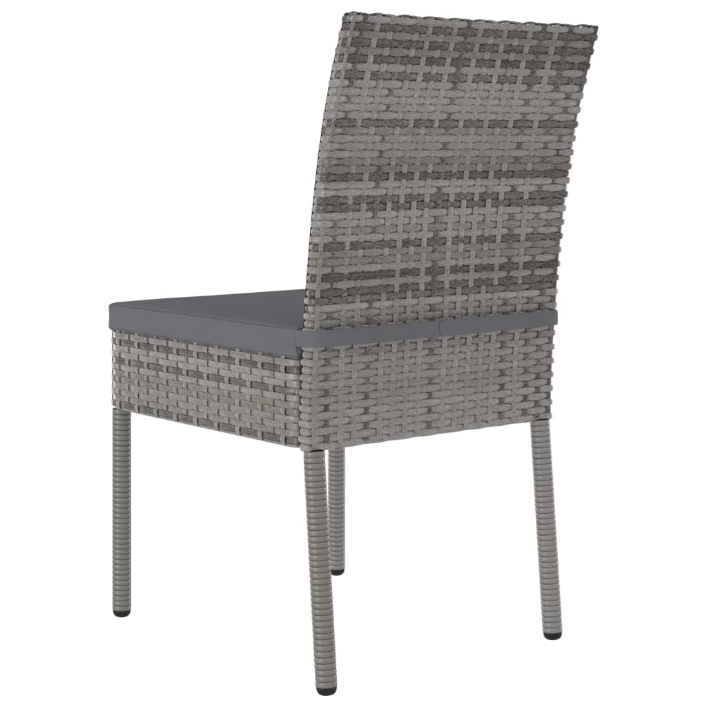 5-delige Tuinset poly rattan grijs – afbeelding 9