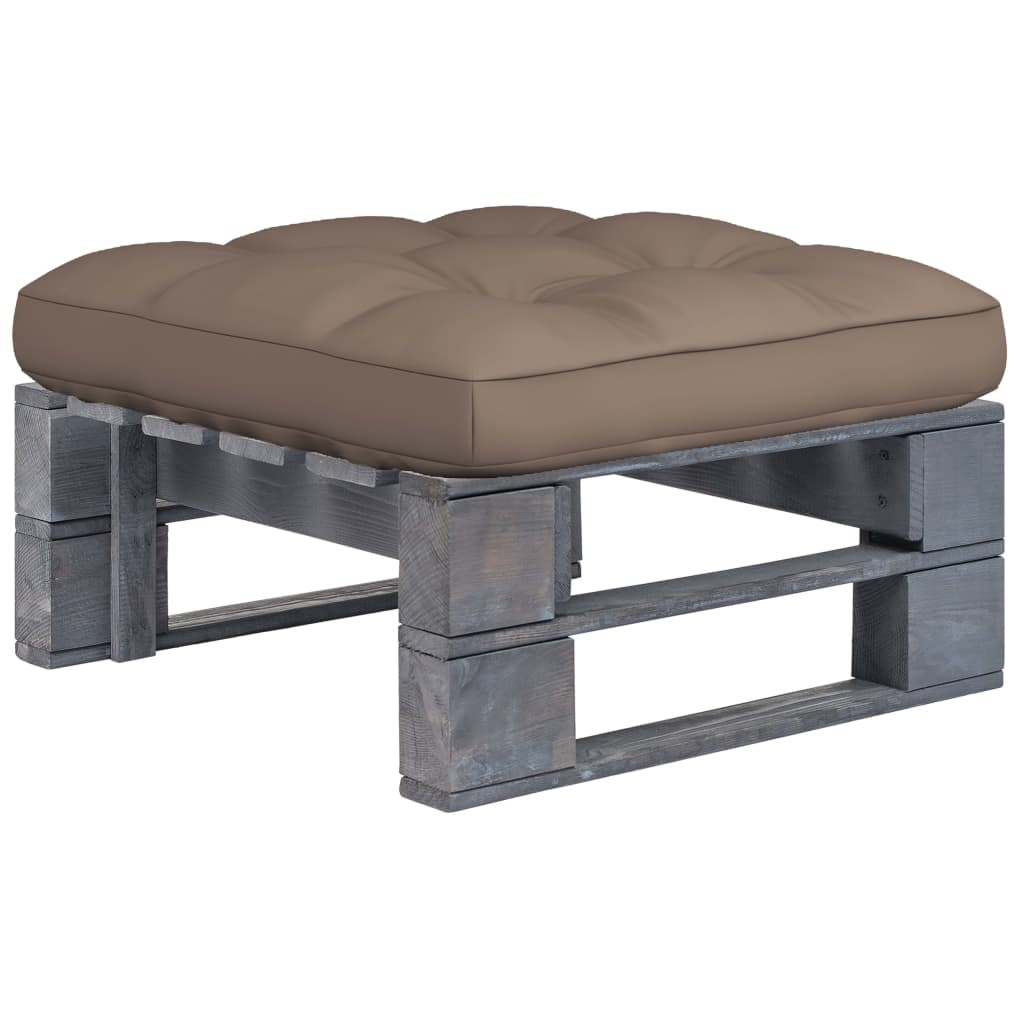 Tuinhocker pallet geïmpregneerd grenenhout grijs – afbeelding 1