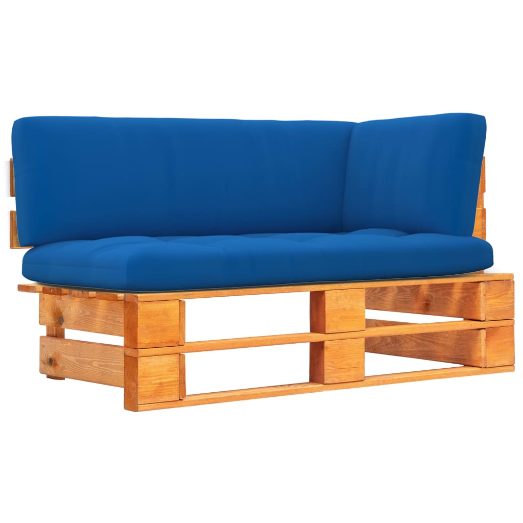 Tuinhoekbank pallet honingbruin geïmpregneerd grenenhout