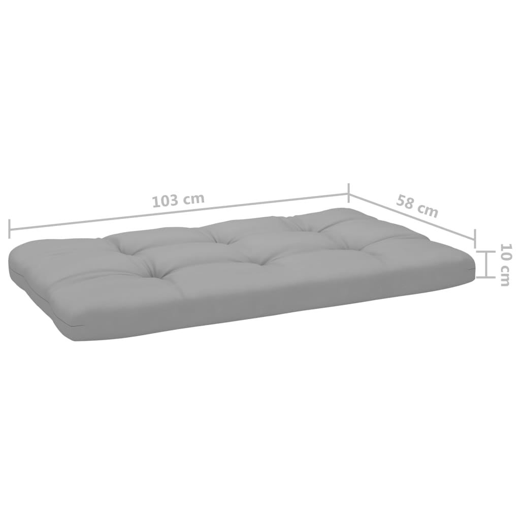 Tweezitsbank pallet met kussens grijs geïmpregneerd grenenhout – afbeelding 8