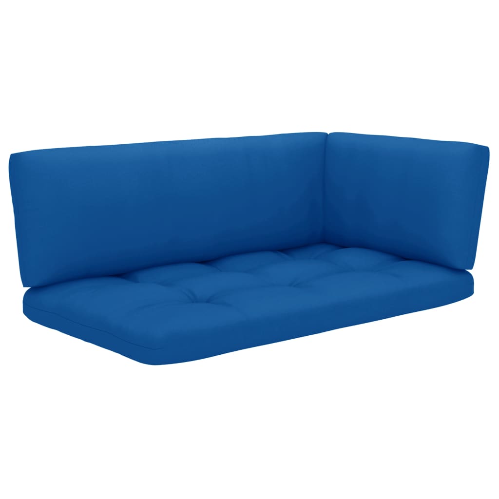 4-delige Loungeset pallet met kussens grijs geïmpregneerd hout – afbeelding 2