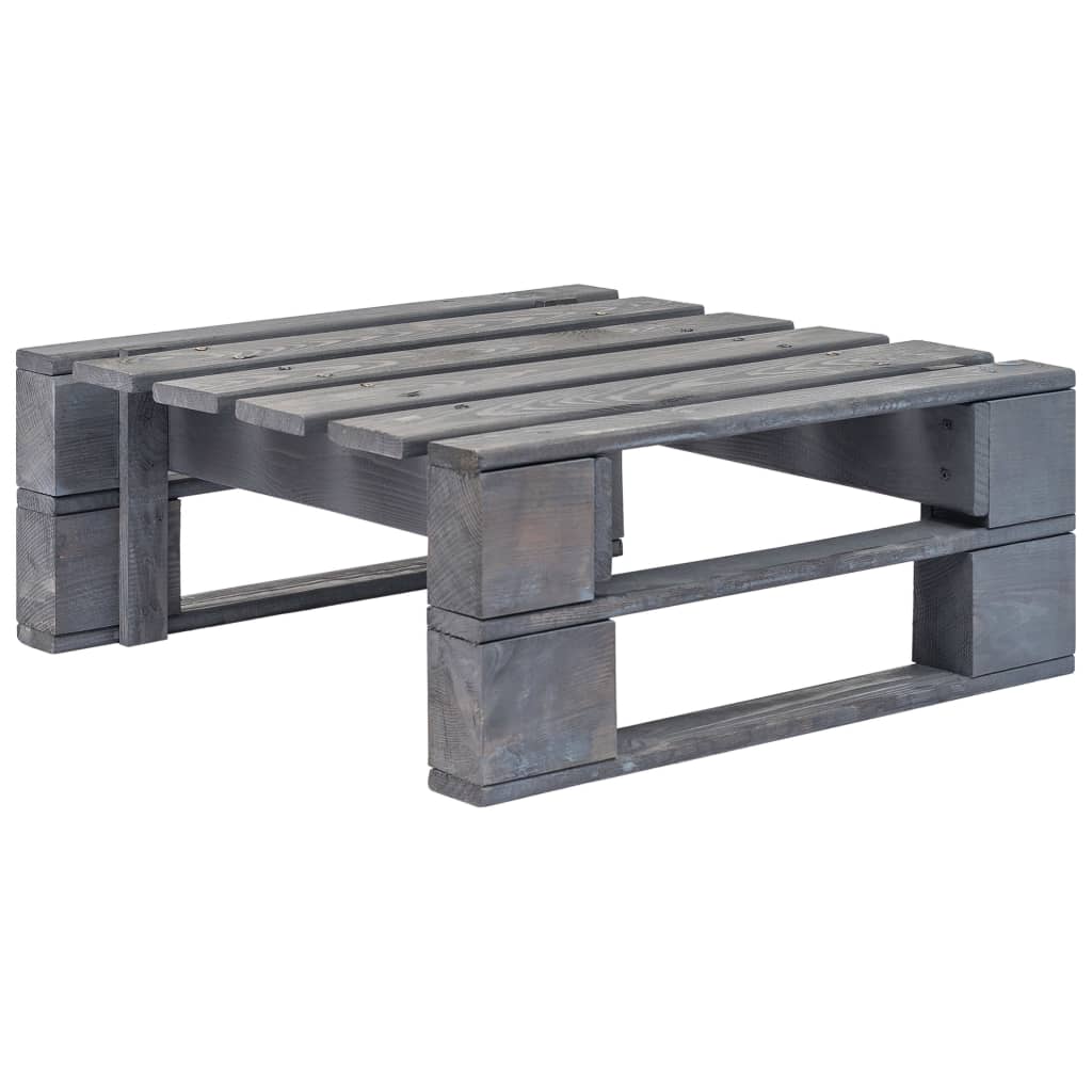 4-delige Loungeset pallet met kussens grijs geïmpregneerd hout – afbeelding 5