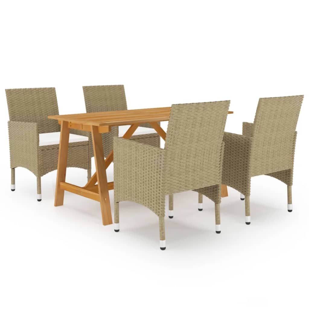 5-delige Tuinset beige