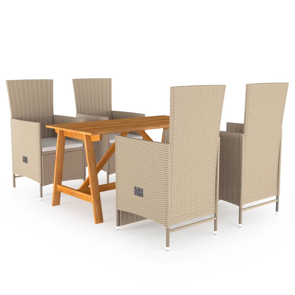 5-delige Tuinset beige