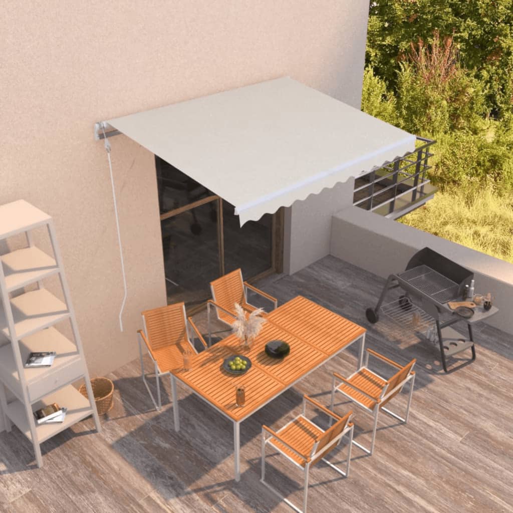 Luifel automatisch uittrekbaar 350x250 cm crèmekleurig – afbeelding 1