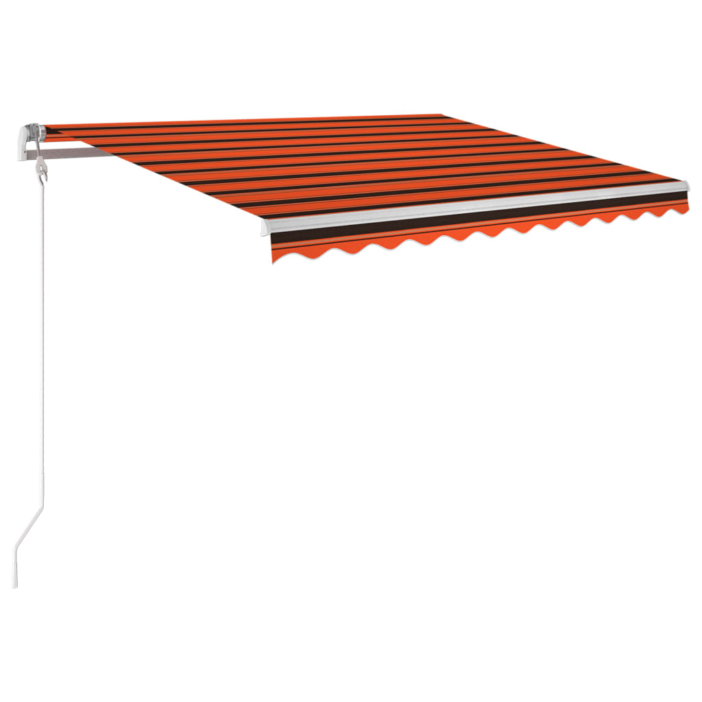 Luifel automatisch uittrekbaar 350x250 cm oranje en bruin – afbeelding 2