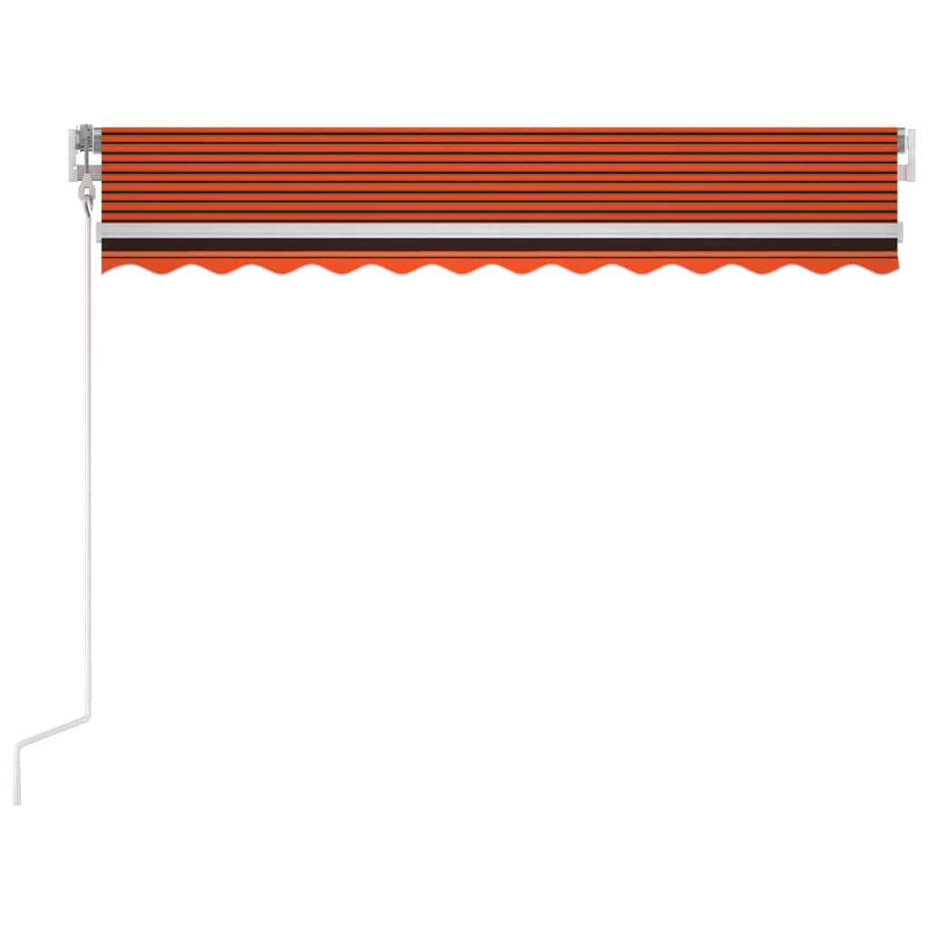 Luifel automatisch uittrekbaar 350x250 cm oranje en bruin – afbeelding 3