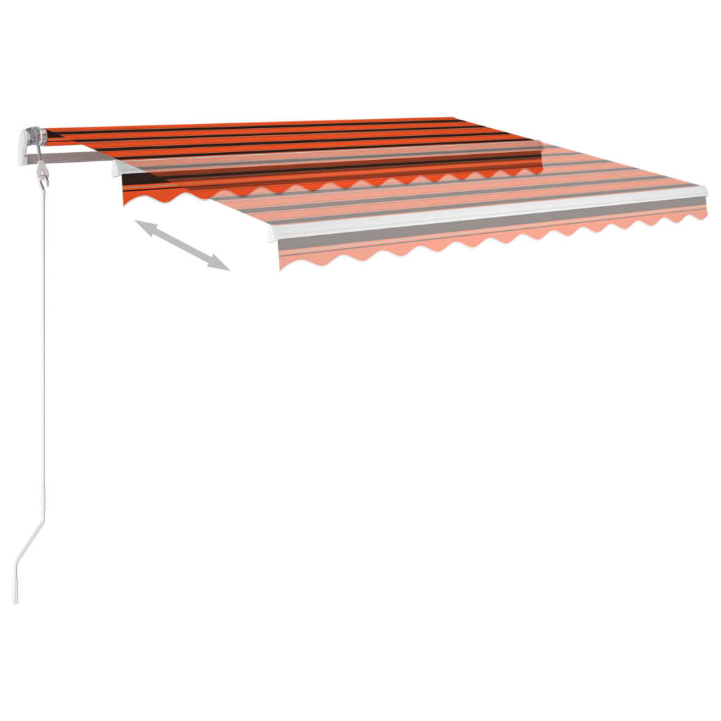 Luifel automatisch uittrekbaar 350x250 cm oranje en bruin – afbeelding 4