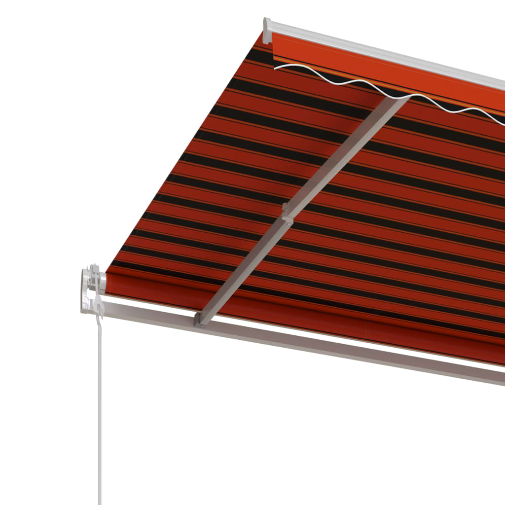 Luifel automatisch uittrekbaar 350x250 cm oranje en bruin – afbeelding 5