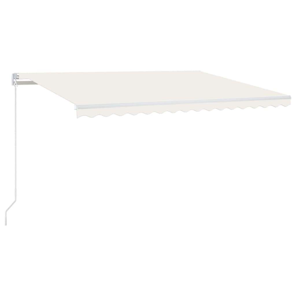 Luifel handmatig uittrekbaar 400x300 cm crèmekleurig – afbeelding 2