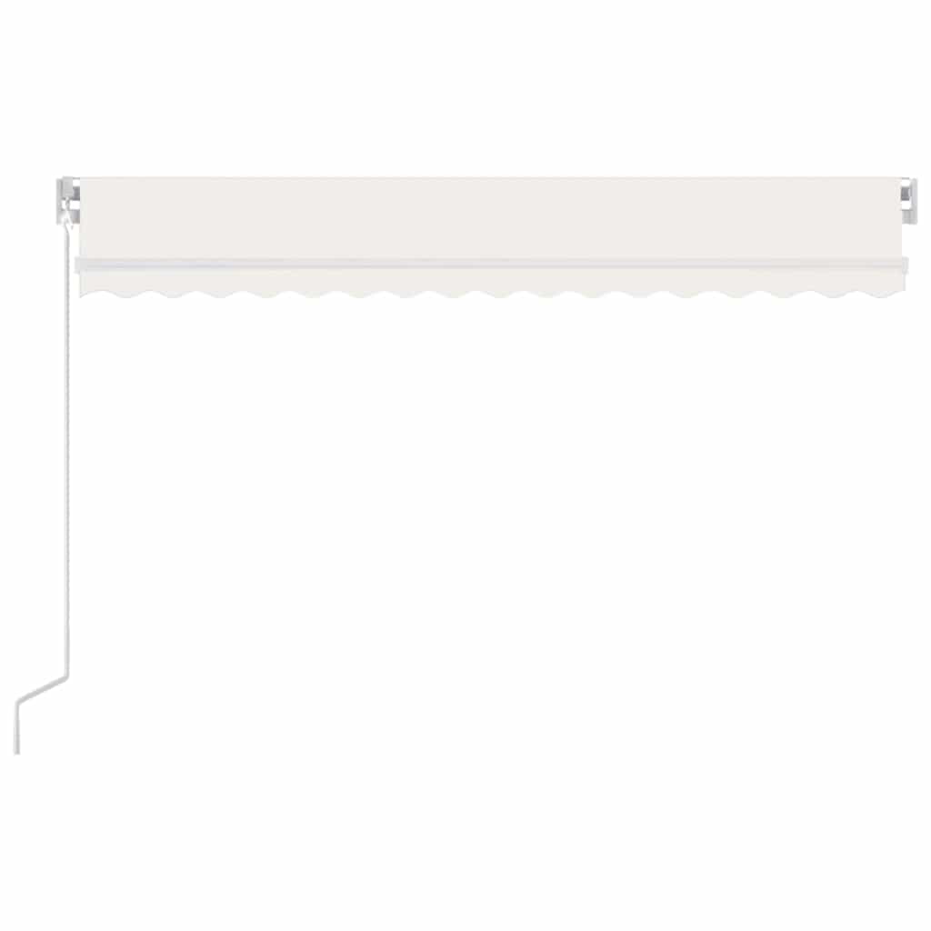 Luifel handmatig uittrekbaar 400x300 cm crèmekleurig – afbeelding 3