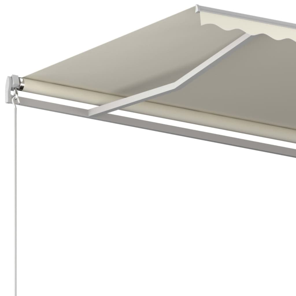 Luifel handmatig uittrekbaar 400x300 cm crèmekleurig – afbeelding 5