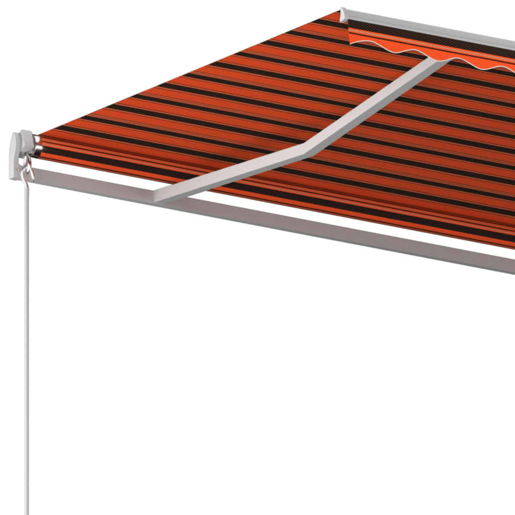 Luifel handmatig uittrekbaar 400x300 cm oranje en bruin – afbeelding 5