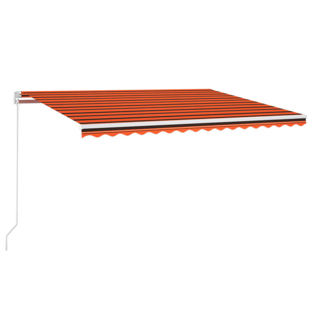 Luifel automatisch uittrekbaar 450x300 cm oranje en bruin – afbeelding 2