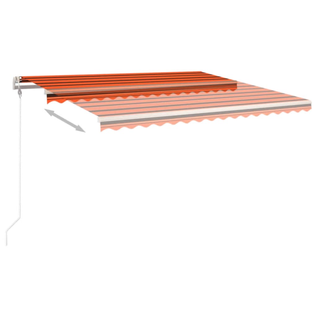 Luifel automatisch uittrekbaar 450x300 cm oranje en bruin – afbeelding 4