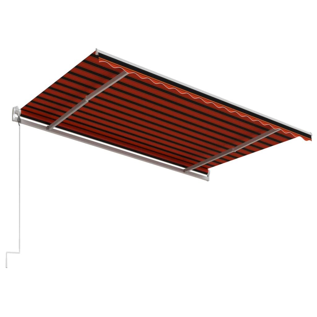 Luifel automatisch uittrekbaar 450x300 cm oranje en bruin – afbeelding 5