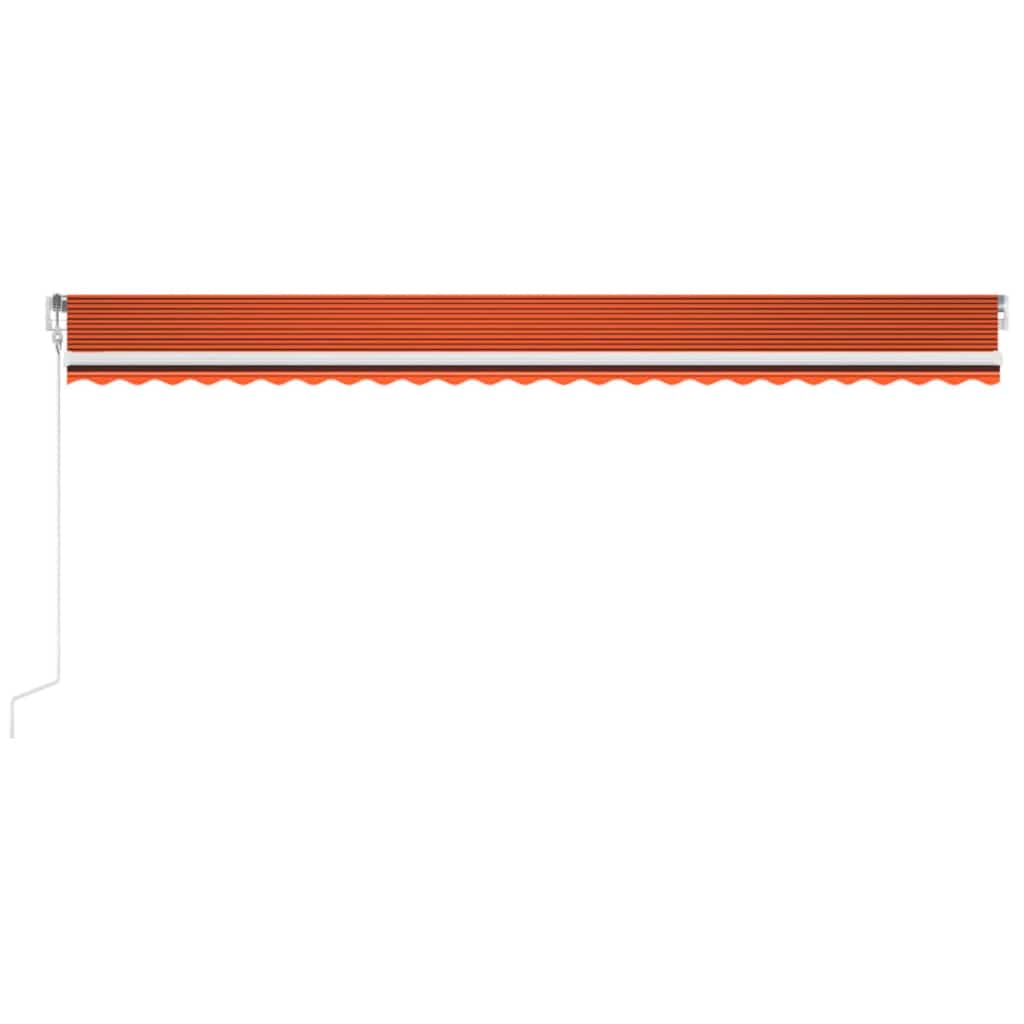 Luifel automatisch uittrekbaar 600x300 cm oranje en bruin – afbeelding 3