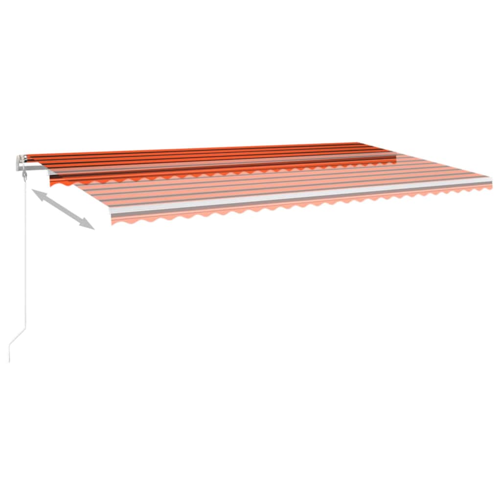 Luifel automatisch uittrekbaar 600x300 cm oranje en bruin – afbeelding 4