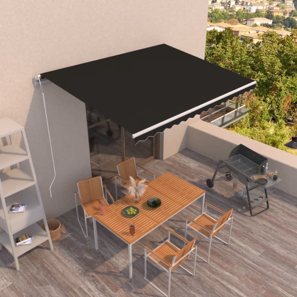 Luifel automatisch uittrekbaar 450x350 cm antracietkleurig