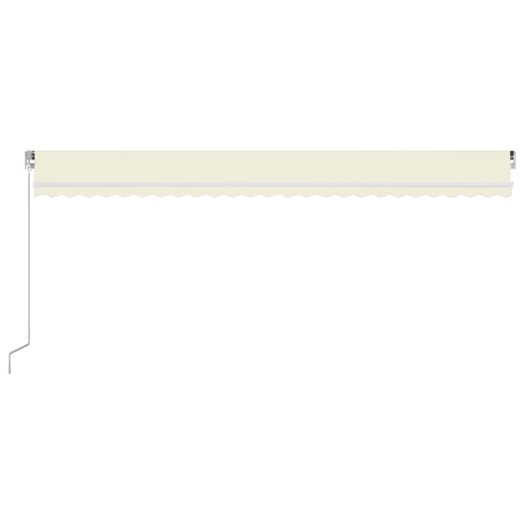Luifel handmatig uittrekbaar 600x350 cm crèmekleurig – afbeelding 3