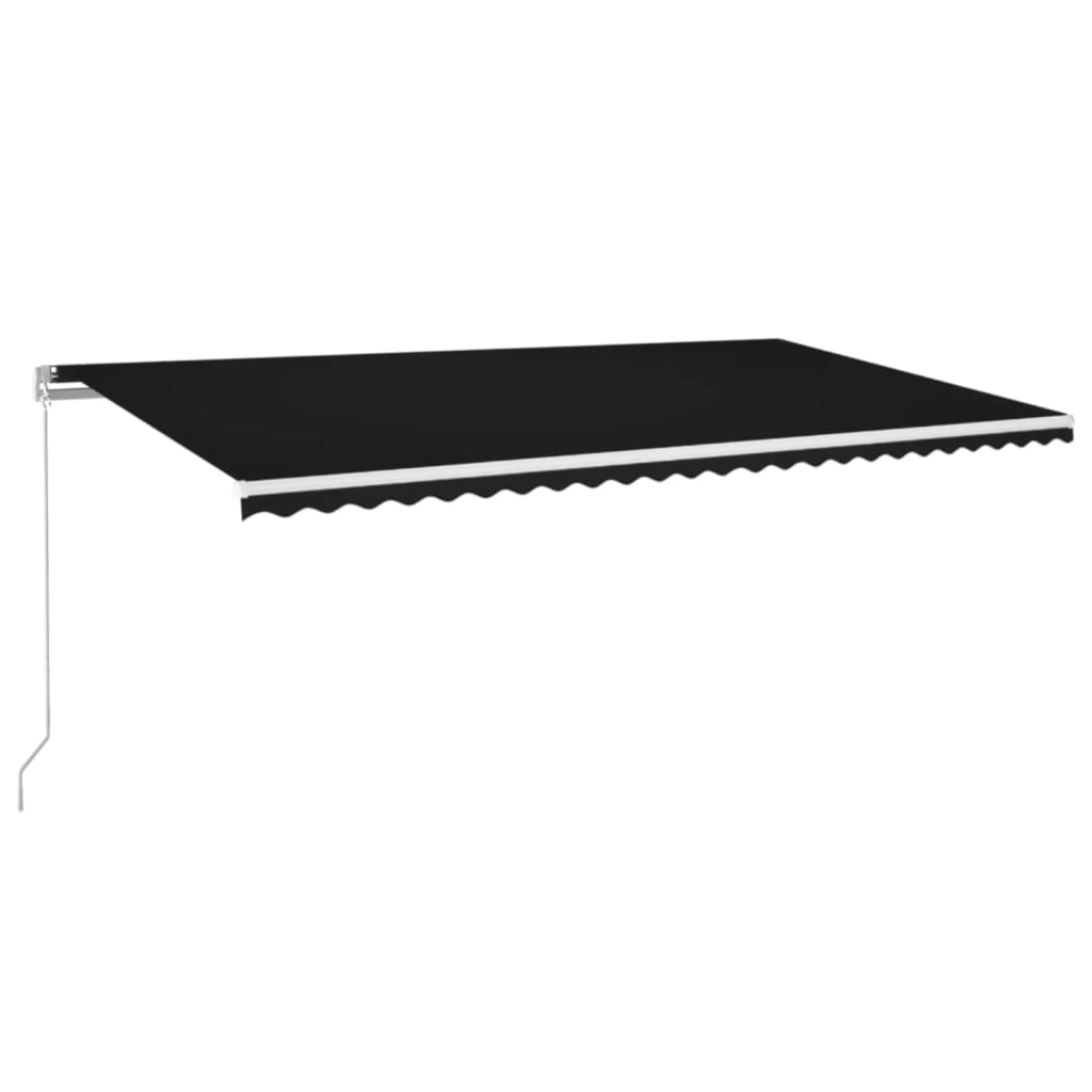Luifel handmatig uittrekbaar 600x350 cm antracietkleurig – afbeelding 2