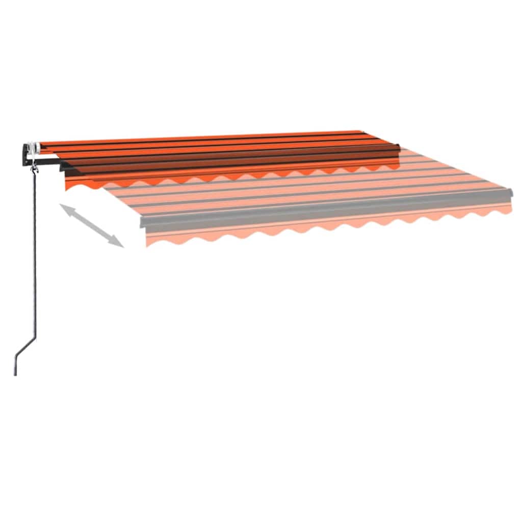 Luifel automatisch uittrekbaar 300x250 cm oranje en bruin – afbeelding 3