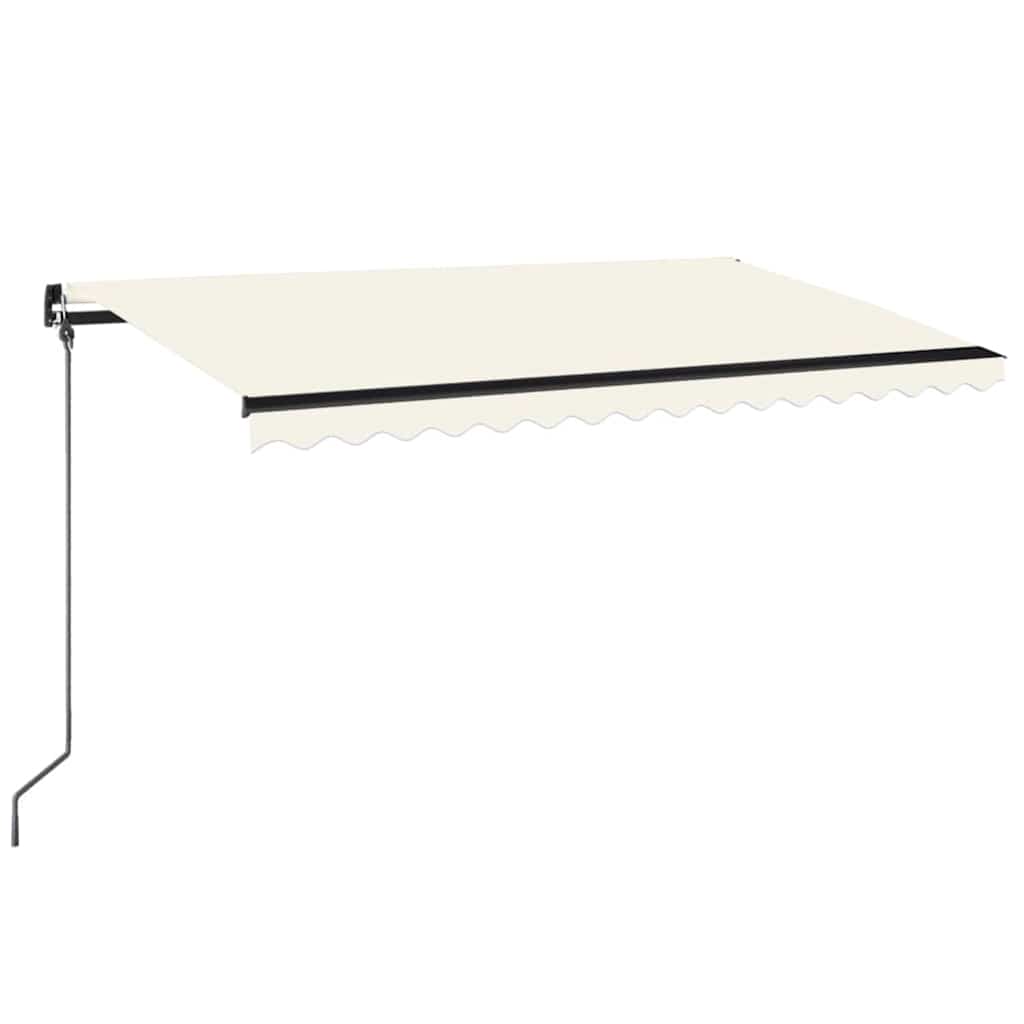 Luifel handmatig uittrekbaar 400x300 cm crèmekleurig – afbeelding 2