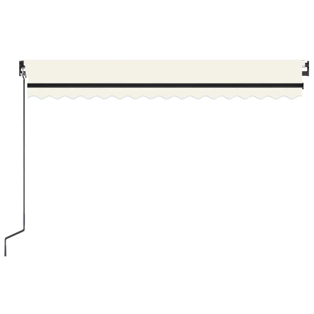 Luifel handmatig uittrekbaar 400x300 cm crèmekleurig – afbeelding 4