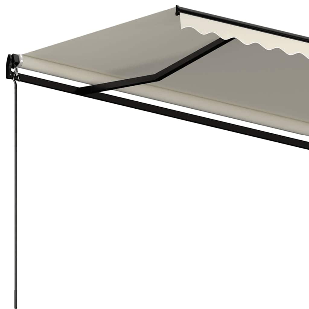 Luifel handmatig uittrekbaar 400x300 cm crèmekleurig – afbeelding 5