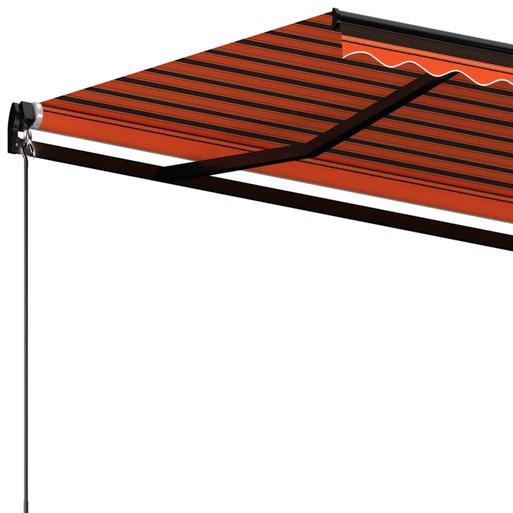 Luifel handmatig uittrekbaar 400x300 cm oranje en bruin – afbeelding 5