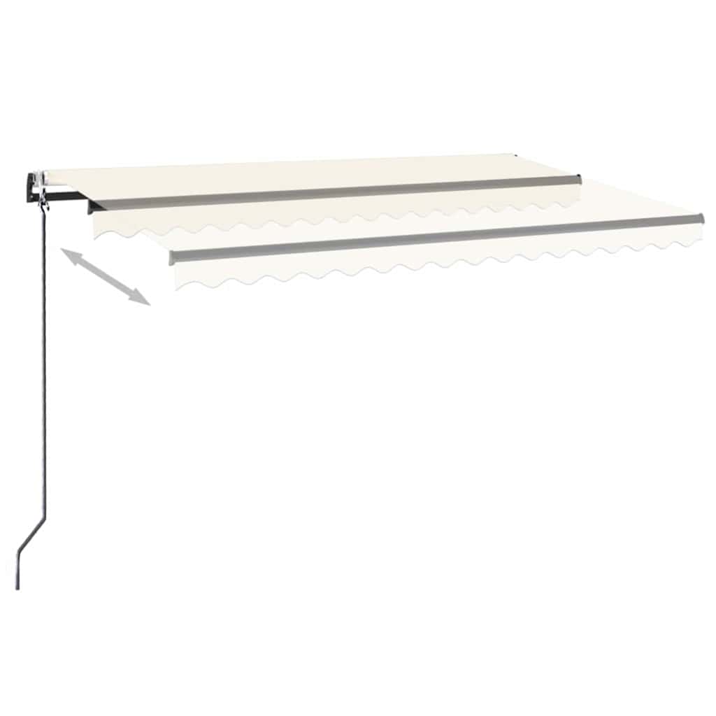 Luifel automatisch uittrekbaar 400x300 cm crèmekleurig – afbeelding 3