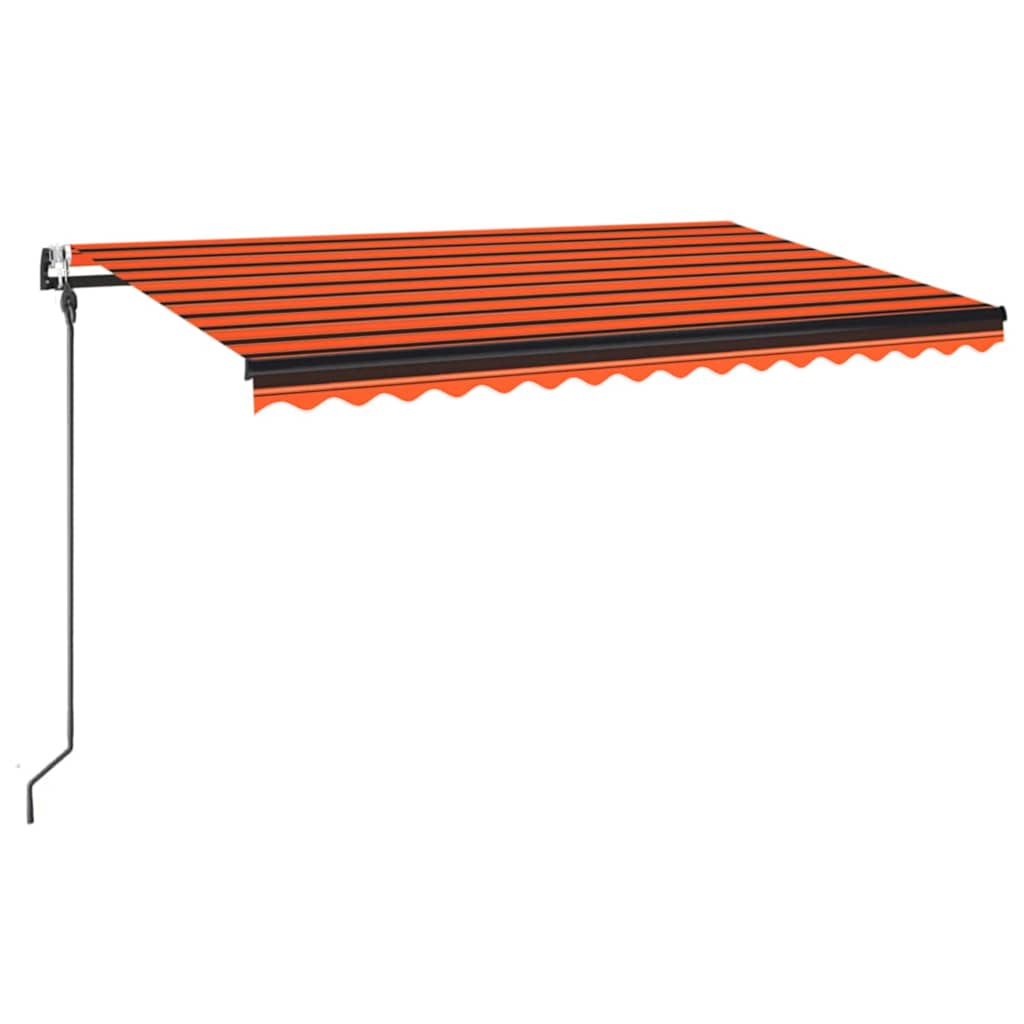 Luifel automatisch uittrekbaar 400x300 cm oranje en bruin – afbeelding 2