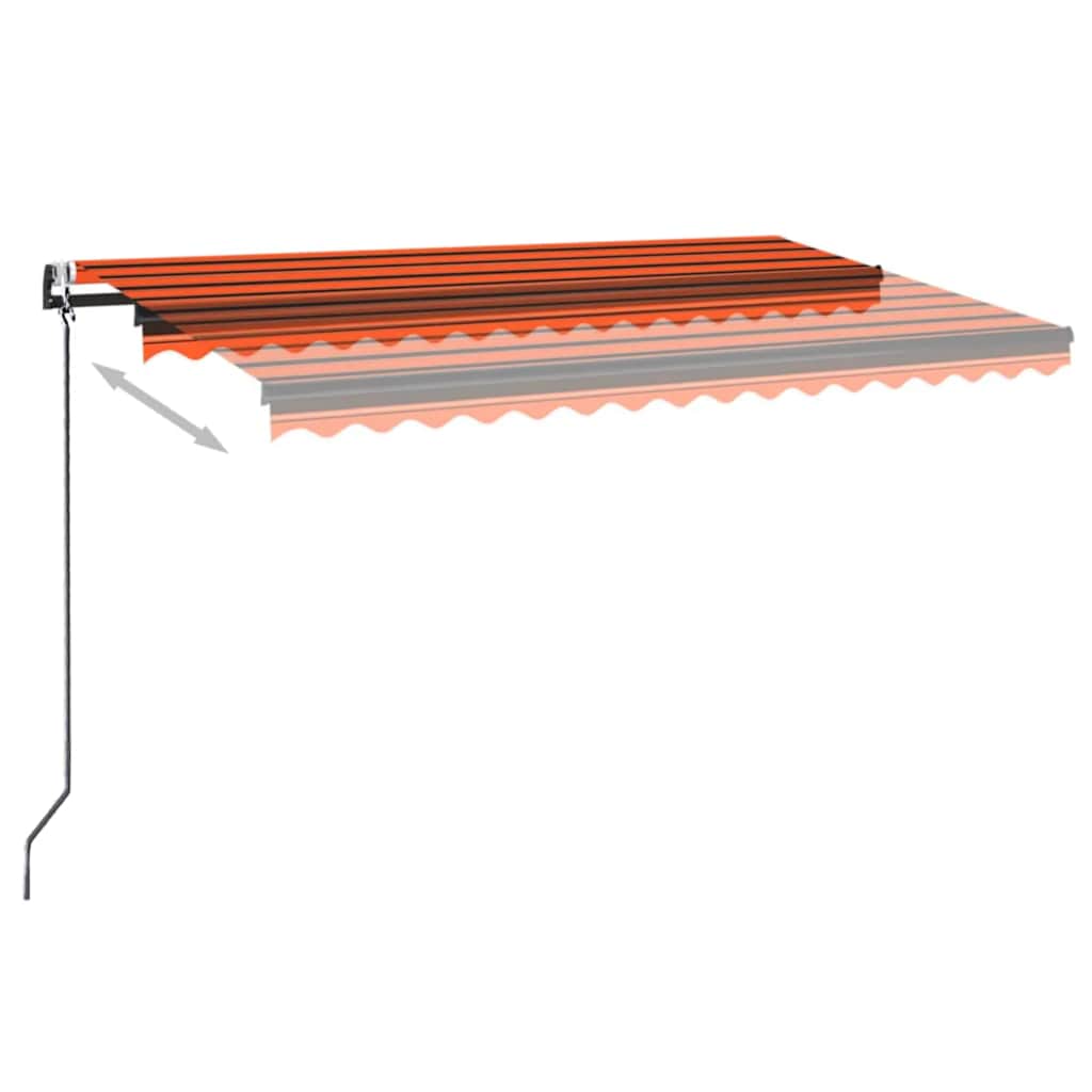 Luifel automatisch uittrekbaar 400x300 cm oranje en bruin – afbeelding 3