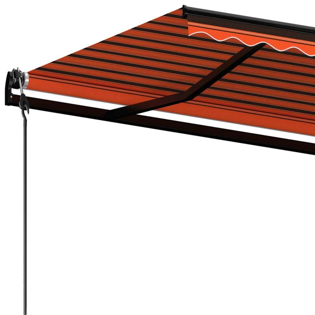 Luifel automatisch uittrekbaar 400x300 cm oranje en bruin – afbeelding 5