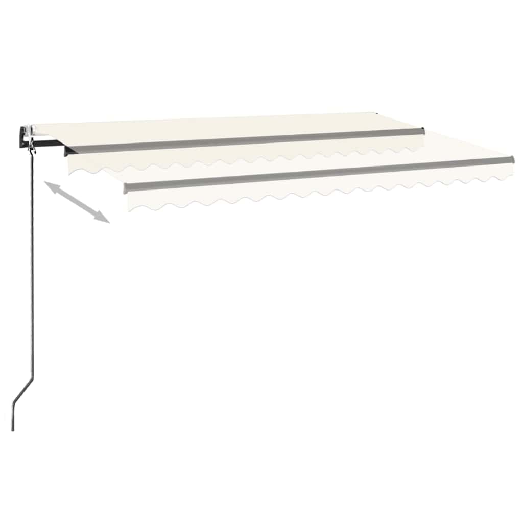 Luifel automatisch met LED en windsensor 400x300 cm crèmekleur – afbeelding 3
