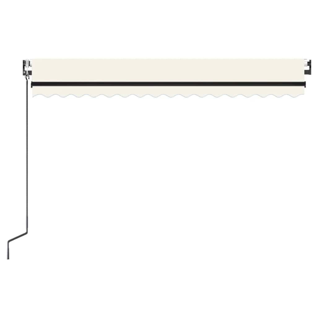 Luifel automatisch met LED en windsensor 400x300 cm crèmekleur – afbeelding 4