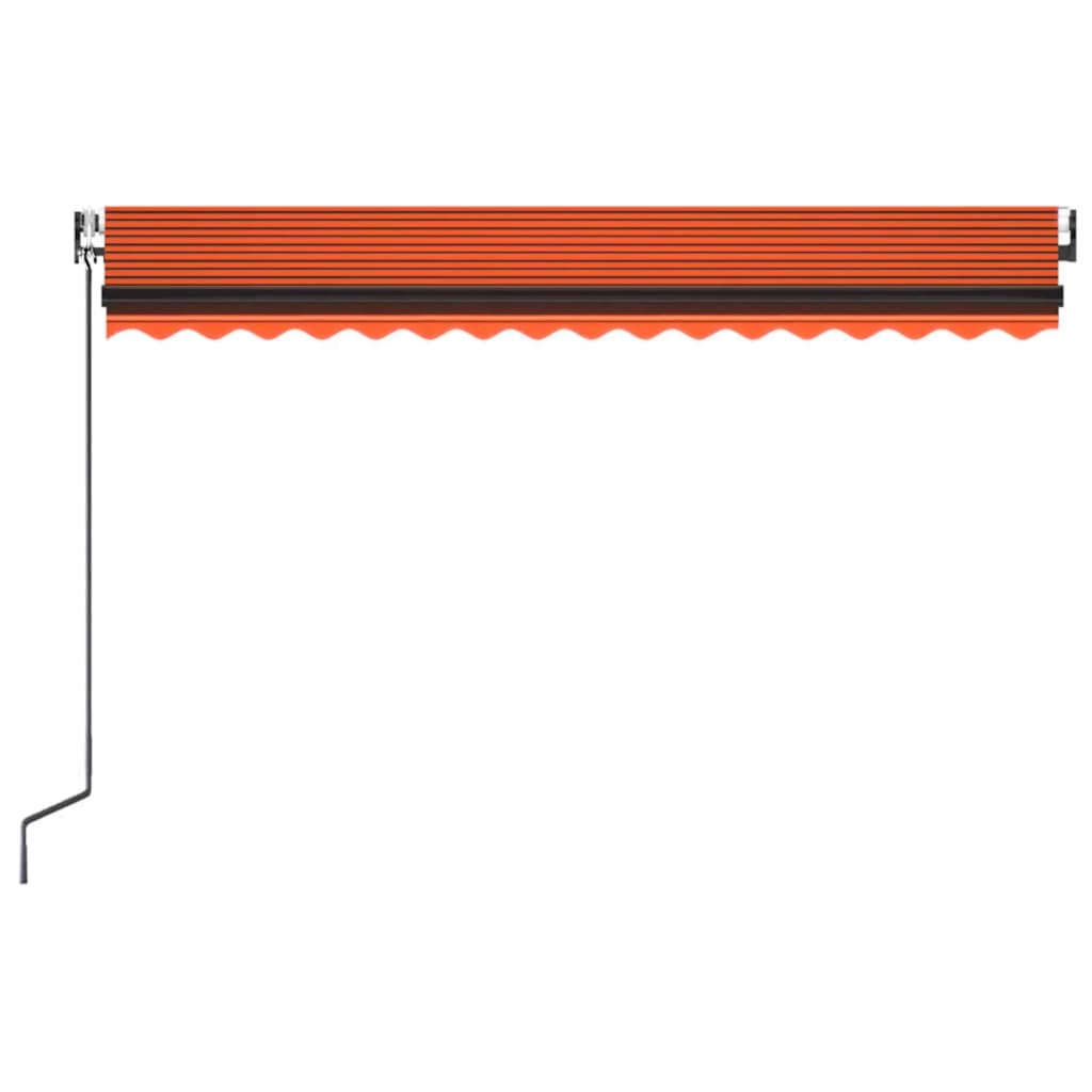 Luifel automatisch uittrekbaar 450x300 cm oranje en bruin – afbeelding 4