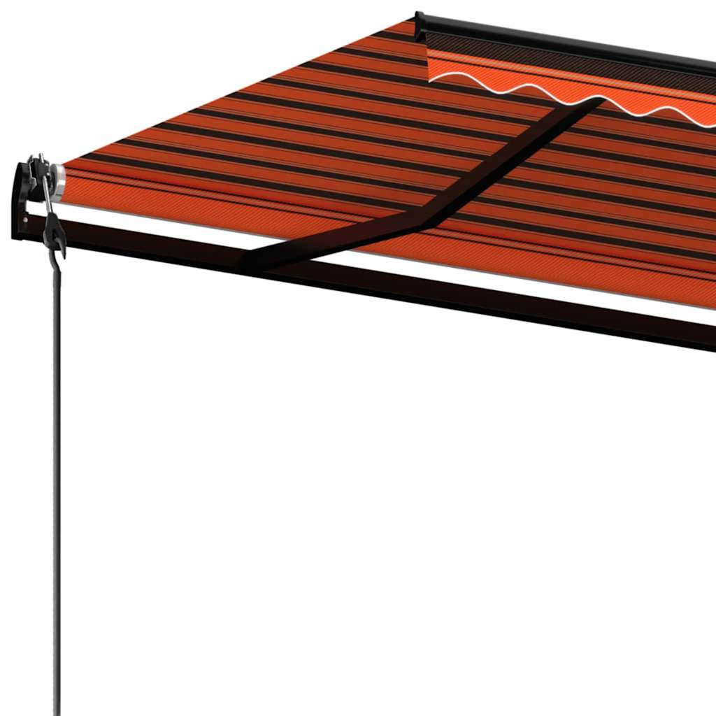 Luifel automatisch uittrekbaar 450x300 cm oranje en bruin – afbeelding 5