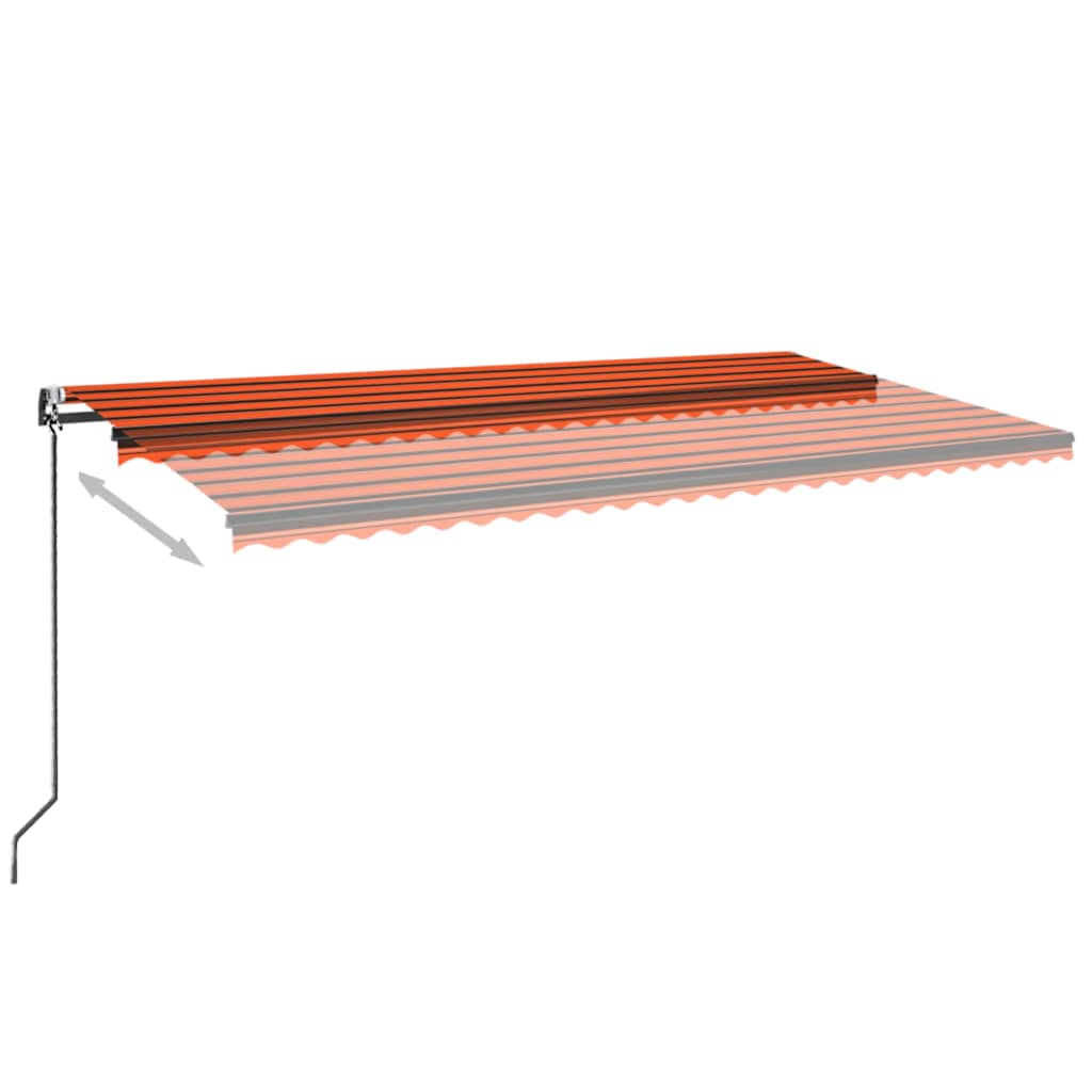 Luifel automatisch met LED windsensor 600x300 cm oranje bruin – afbeelding 3