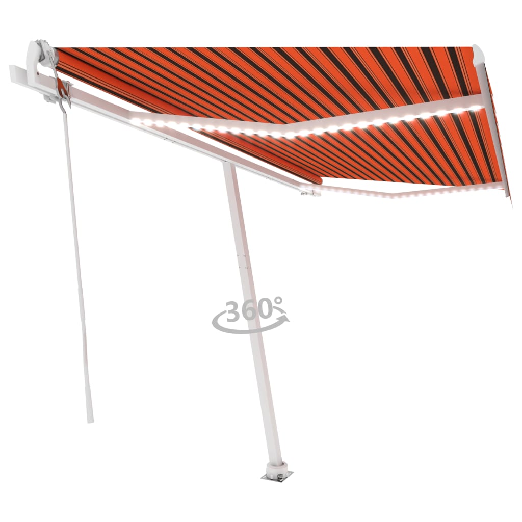 Luifel automatisch met LED windsensor 400x350 cm oranje bruin – afbeelding 11