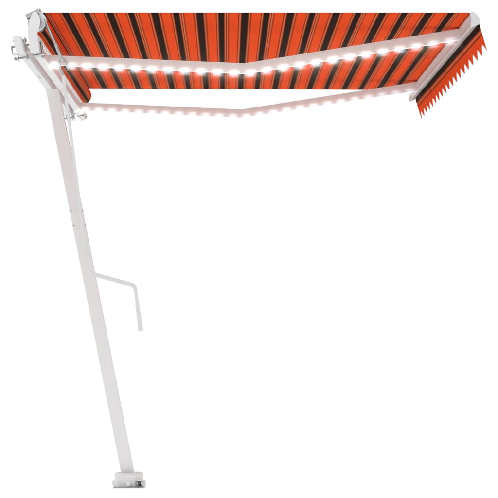 Luifel automatisch met LED windsensor 400x350 cm oranje bruin – afbeelding 4